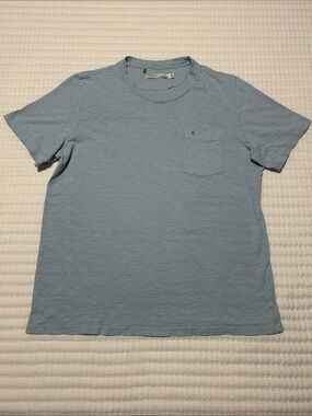 Criquet Light Blue Short Sleeve Crew Pocket Tee Mens Large